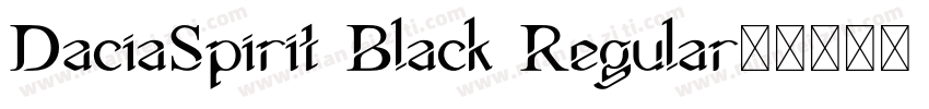 DaciaSpirit Black Regular字体转换